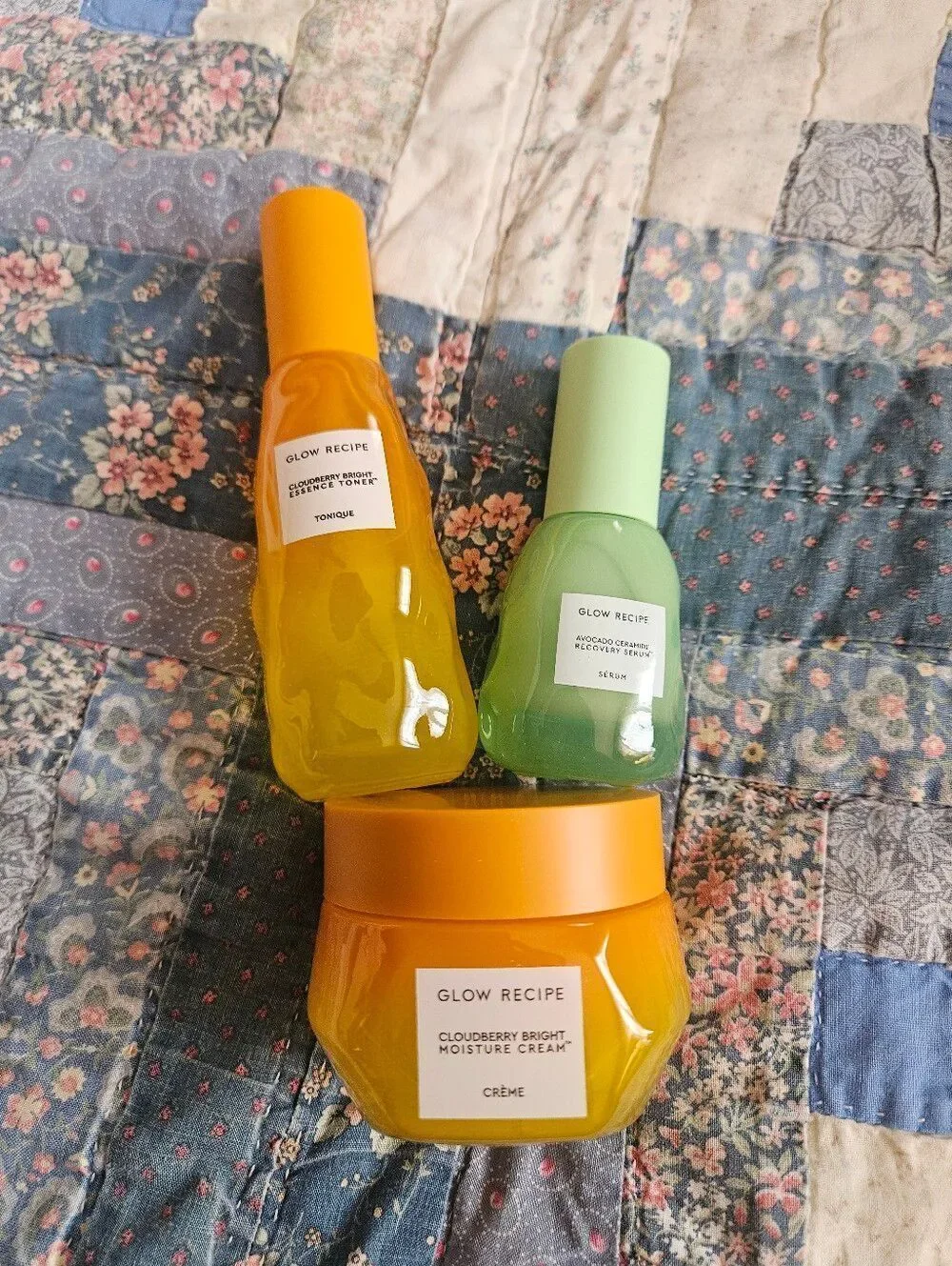 Glow Recipe Cloudberry Bright Skincare Bundle Toner Moisturizer & Avocado Serum
